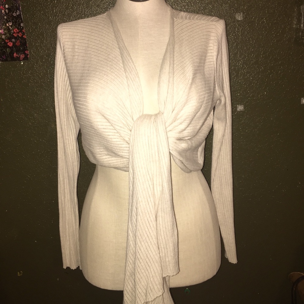 Cream Cropped Cardigan